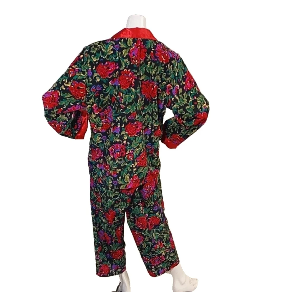 VICTORIA SECRET Double Breast 2 Pieces Vintage Resortwear Pajamas Set,